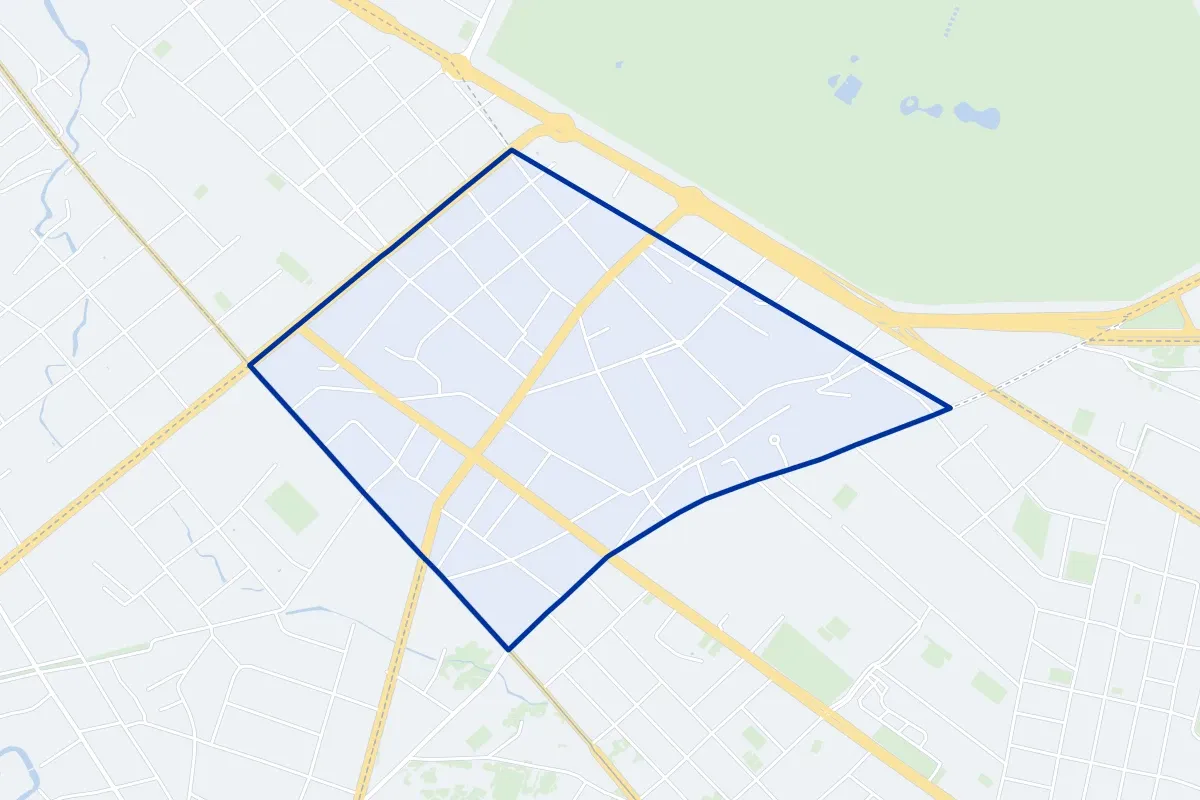 Santísima Trinidad, a neighborhood of Asunción: map of its boundary, streets and green spaces