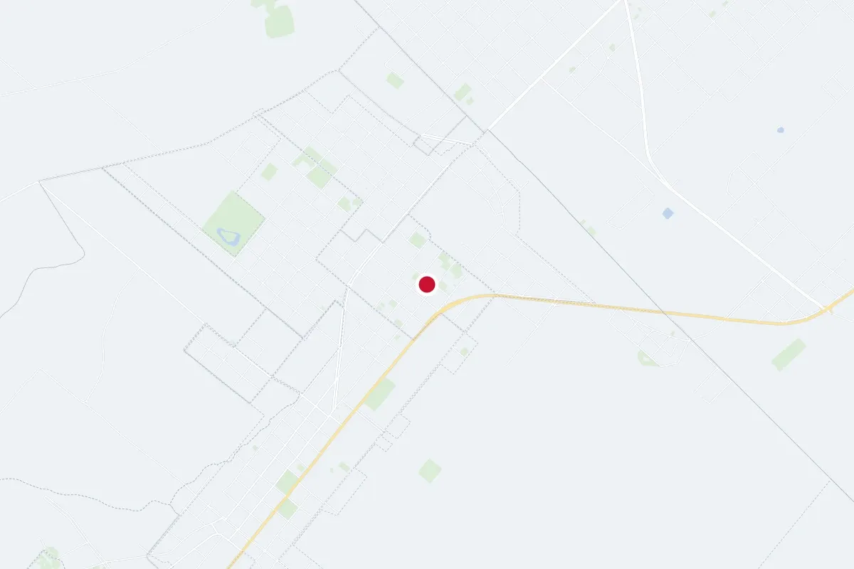 Hohenau: map of the center, main streets, water and green spaces